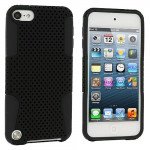 Wholesale iPod Touch 5 Mesh Hybrid Case (Black-Black)